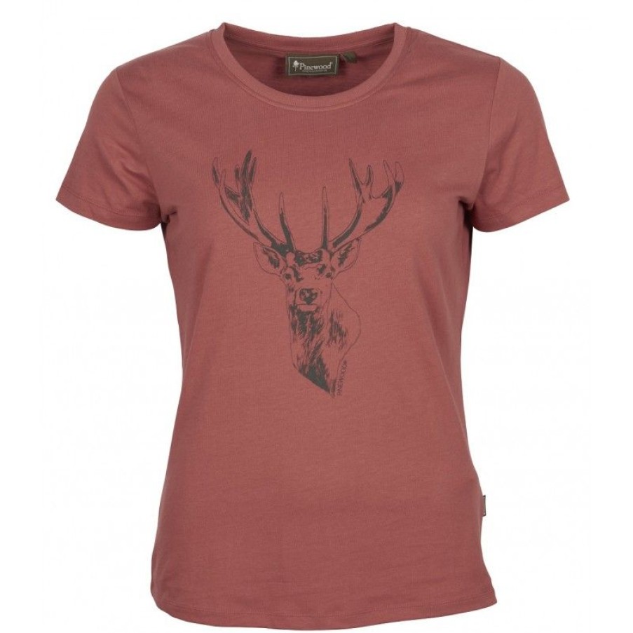 Kobieta Pinewood Koszulki & Bluzki Damskie | Damski T-Shirt Pinewood® Red Deer 3038