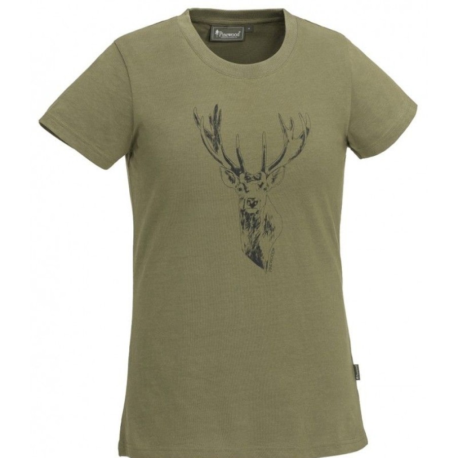 Kobieta Pinewood Koszulki & Bluzki Damskie | Damski T-Shirt Pinewood® Red Deer 3038