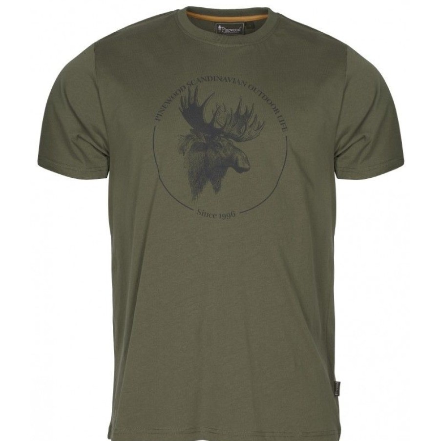 Mezczyzna Pinewood Koszulki | T-Shirt Pinewood® Moose 5519