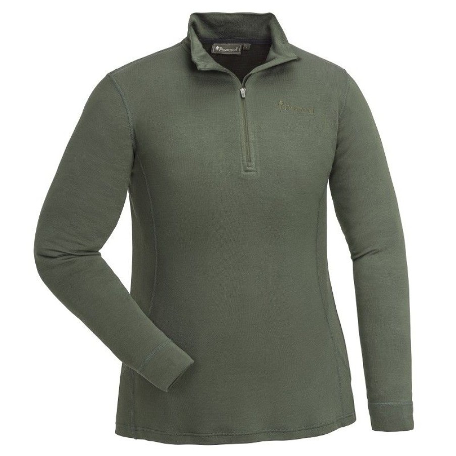 Kobieta Pinewood Bielizna Damska | Koszulka Termoaktywna Damska Pinewood® Abisko Merino Base Layer Half Zip 3406