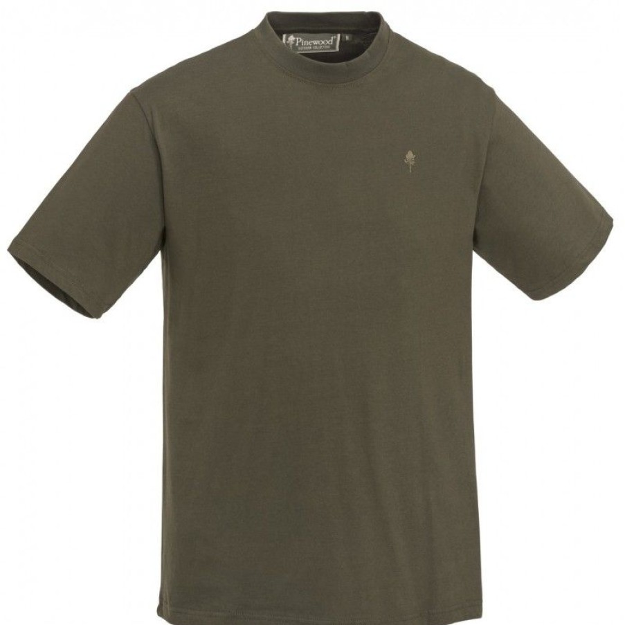 Mezczyzna Pinewood Koszulki | T-Shirt Pinewood® 3-Pack: Green/H.Brown/Khaki 5447