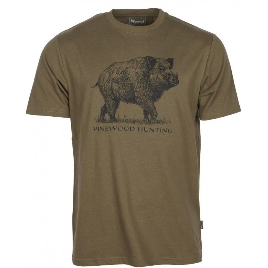 Mezczyzna Pinewood Koszulki | T-Shirt Pinewood® Wildboar 5508