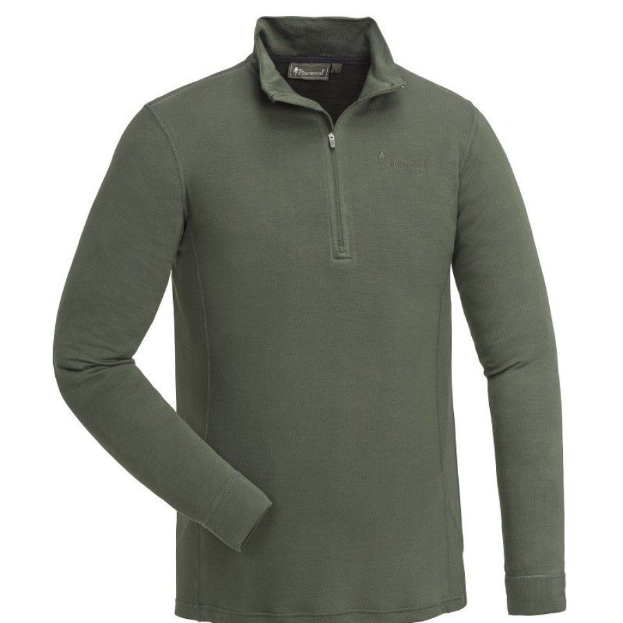 Mezczyzna Pinewood Bielizna | Koszulka Termoaktywna Pinewood® Abisko Merino Base Layer Half Zip 5406