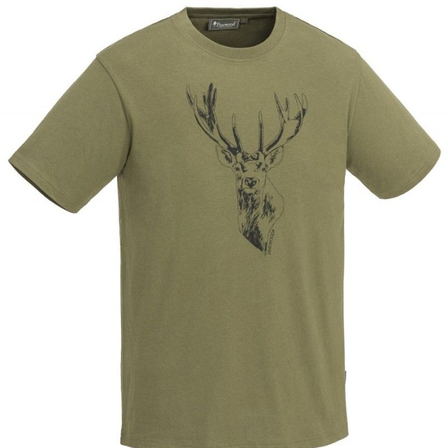 Mezczyzna Pinewood Koszulki | T-Shirt Pinewood® Red Deer 5038